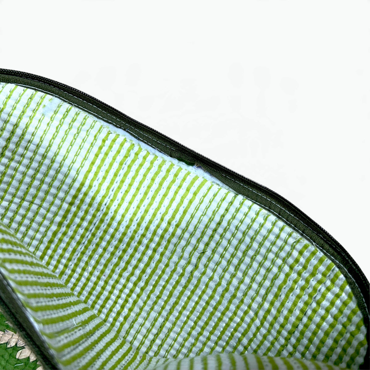 Green Botanical Quilted iPad Sleeve | Floral Tablet Cover with Zip & Wrist Loop
