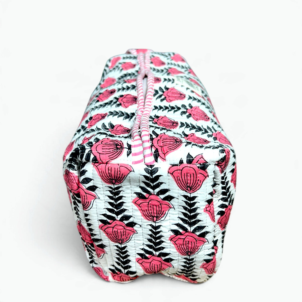 Pink Tulip Quilted Travel Storage Bag for Dyson Airwrap & Hair Styler Attachments | 6 Compartments, 100% Cotton