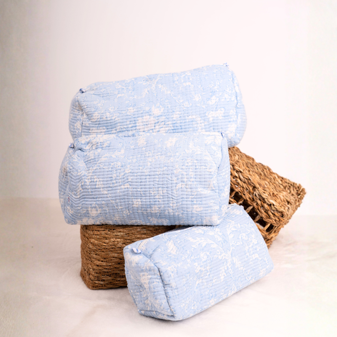 Quilted Makeup Pouch- 3 Sizes Available