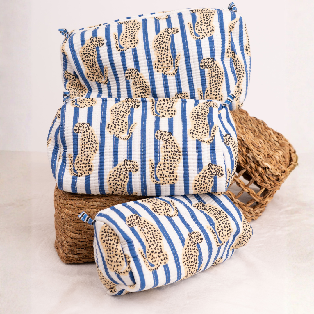 Quilted Makeup Pouch- 3 Sizes Available