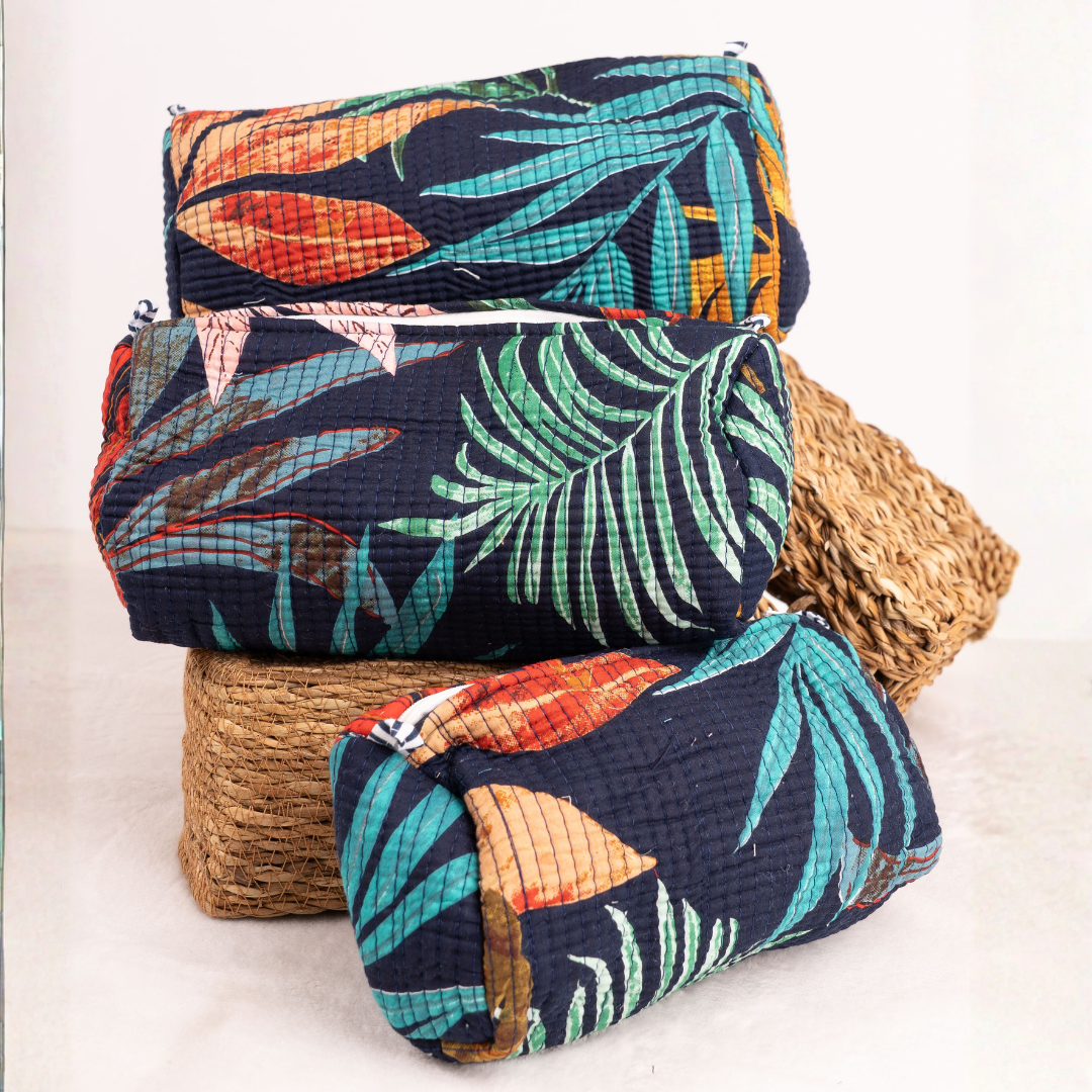 Quilted Makeup Pouch- 3 Sizes Available
