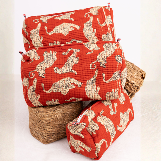 Quilted Makeup Pouch- 3 Sizes Available