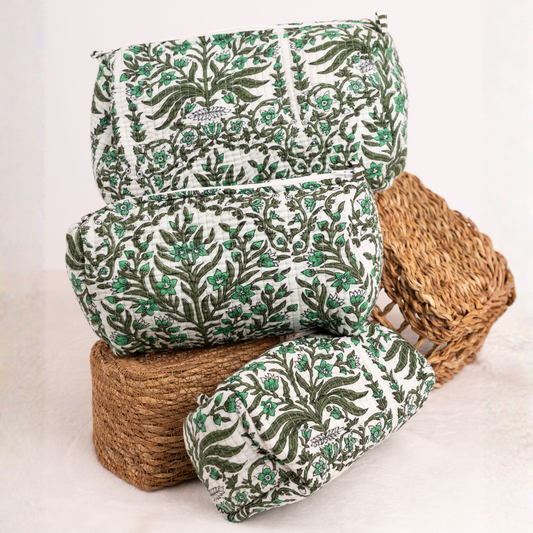 Quilted Makeup Pouch- 3 Sizes Available