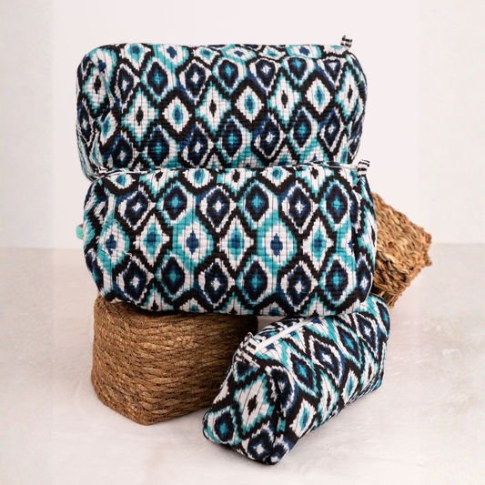 Quilted Makeup Pouch- 3 Sizes Available