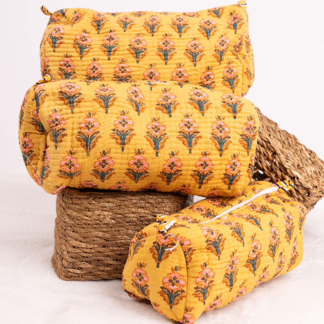 Quilted Makeup Pouch- 3 Sizes Available